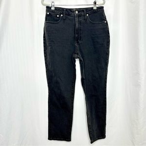 Madewell curvy Perfect Vintage jean dark gray high rise straight leg